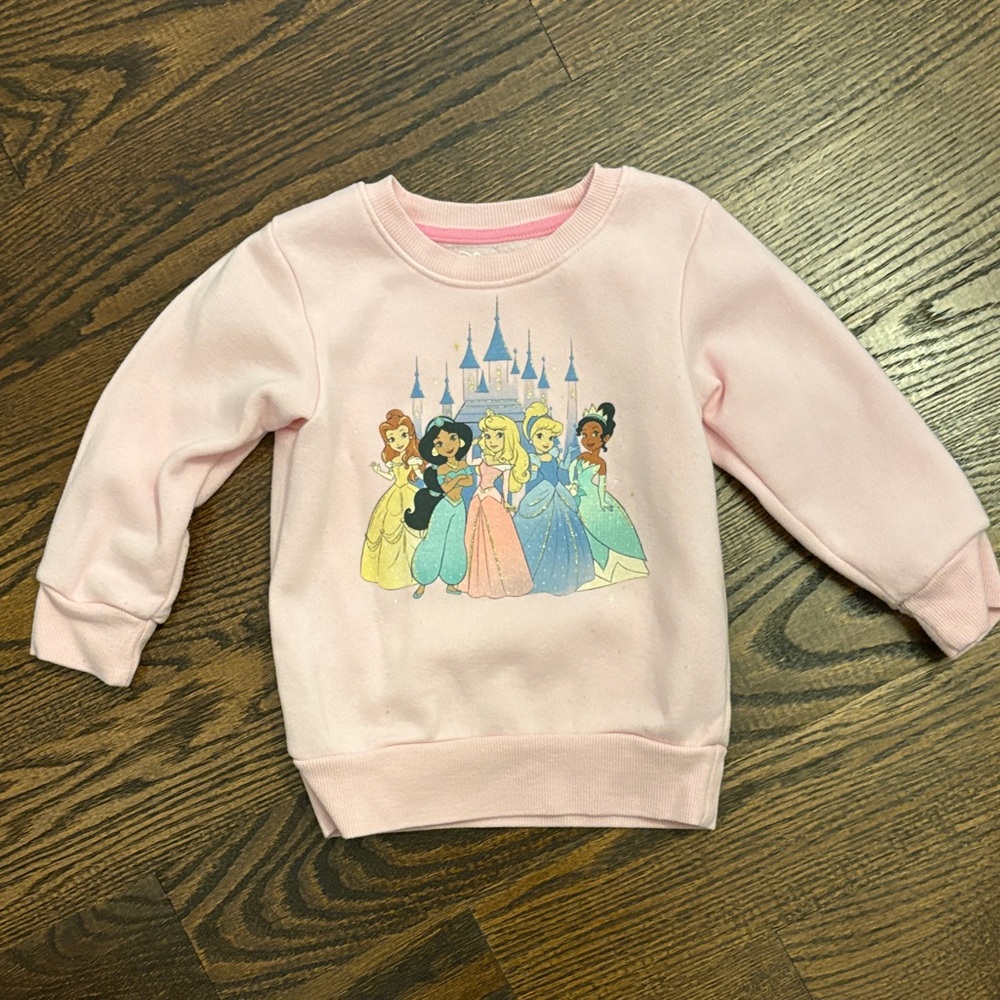 2T Disney Light Pink Princess Sweatshirt